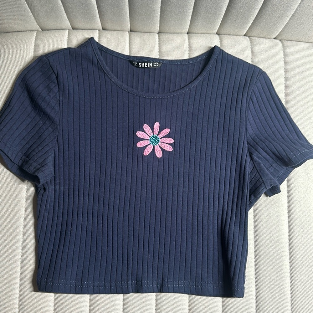 Shein Flower Cropped Top